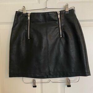 leather mini skirt